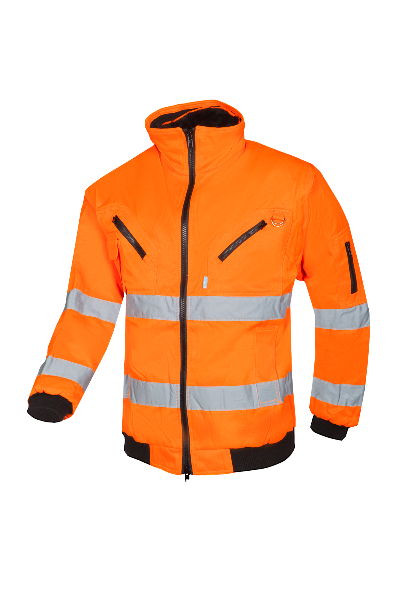 Sioen Sparrow Hi-Vis Winter Bomber Jacket With Detachable Sleeves