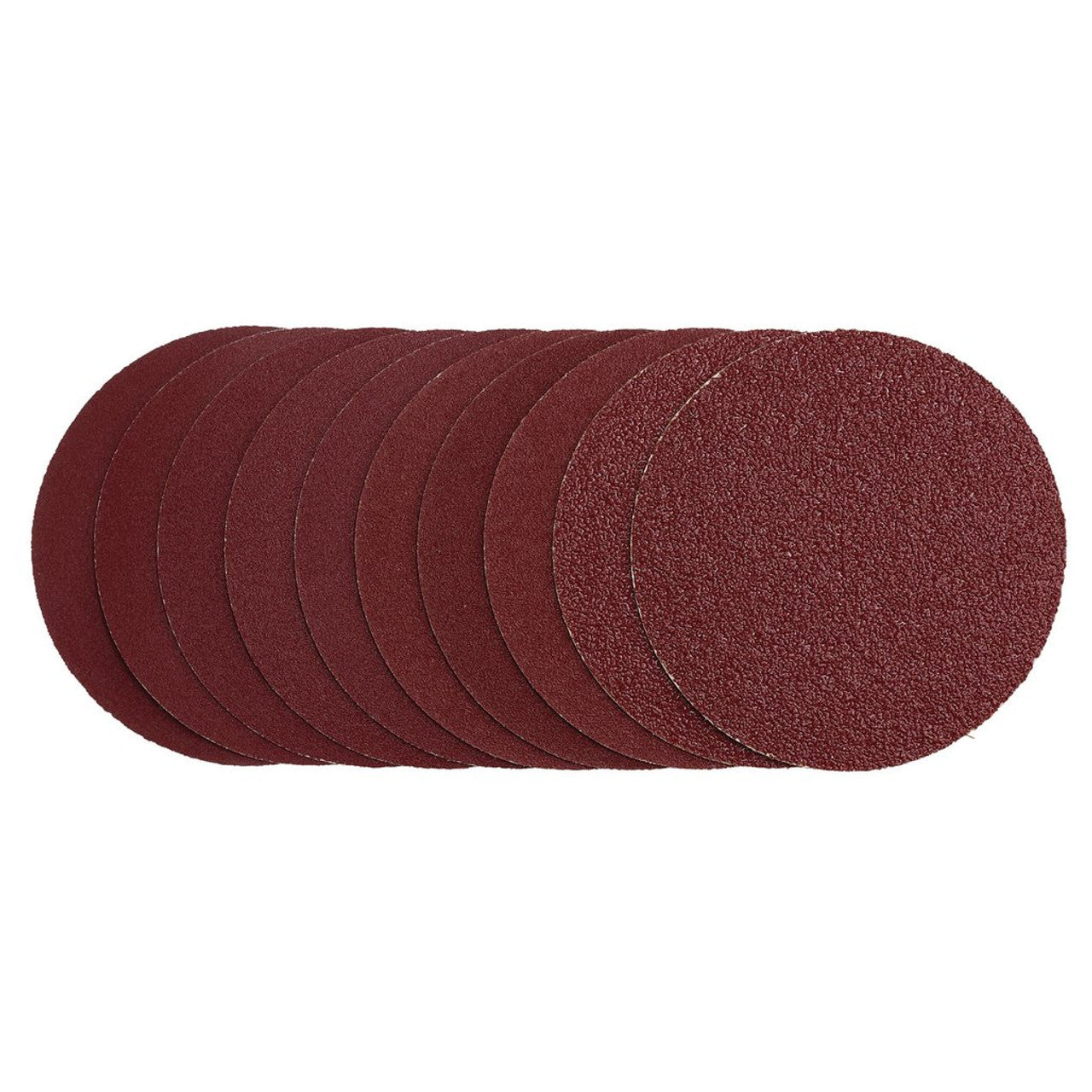 Draper Tools Sanding Discs, 125mm, Hook & Loop, Assorted Grit - 40G, 80G, 120G, 240G (Pack Of 10)