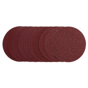 Draper Tools Sanding Discs, 125mm, Hook & Loop, Assorted Grit - 40G, 80G, 120G, 240G (Pack Of 10)
