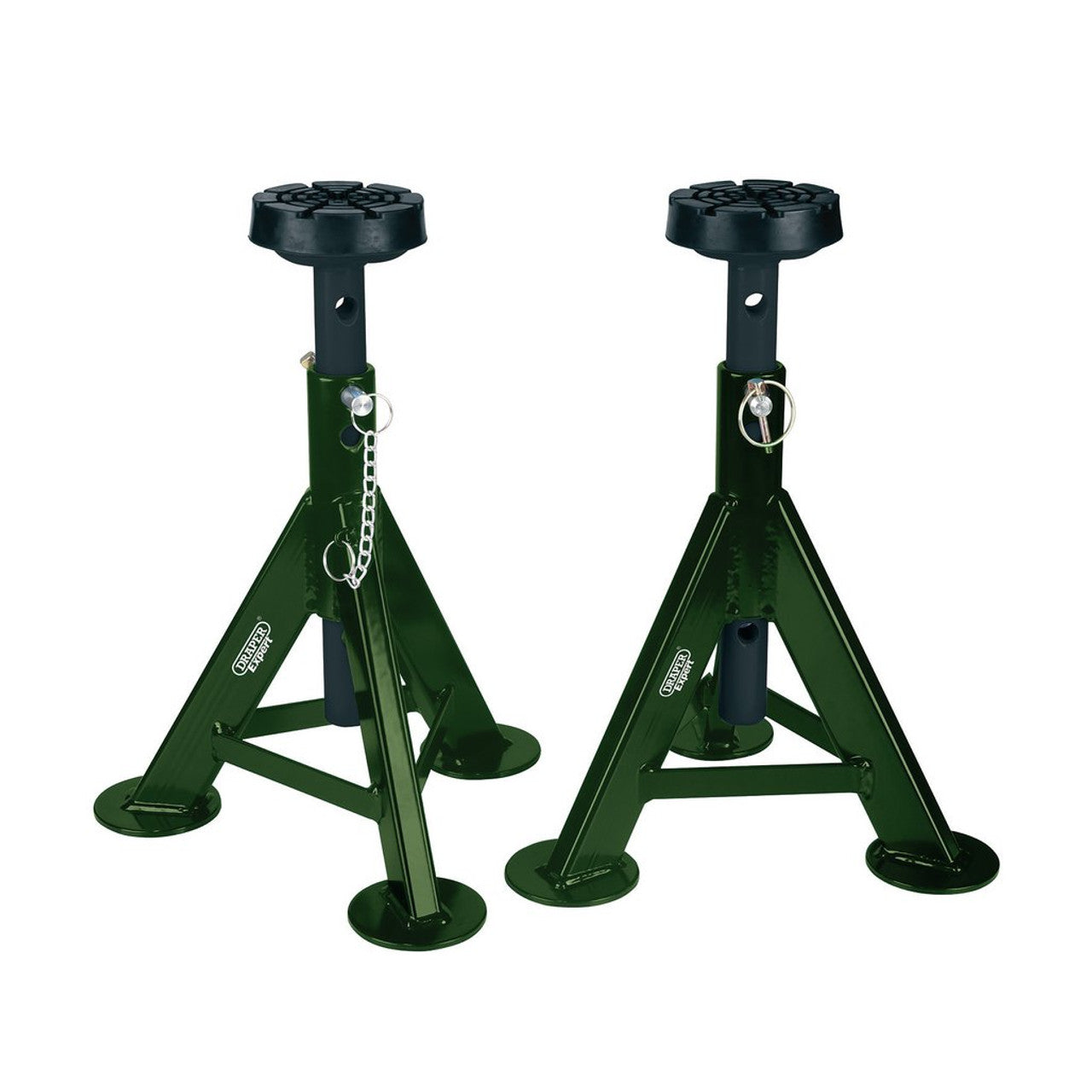 Draper Tools Draper Expert Axle Stands, 3 Tonne, Green (Pair)