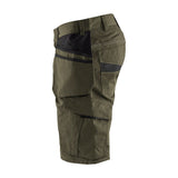 Blaklader Service Shorts with Nailpockets 1494 #colour_dark-olive-green-black