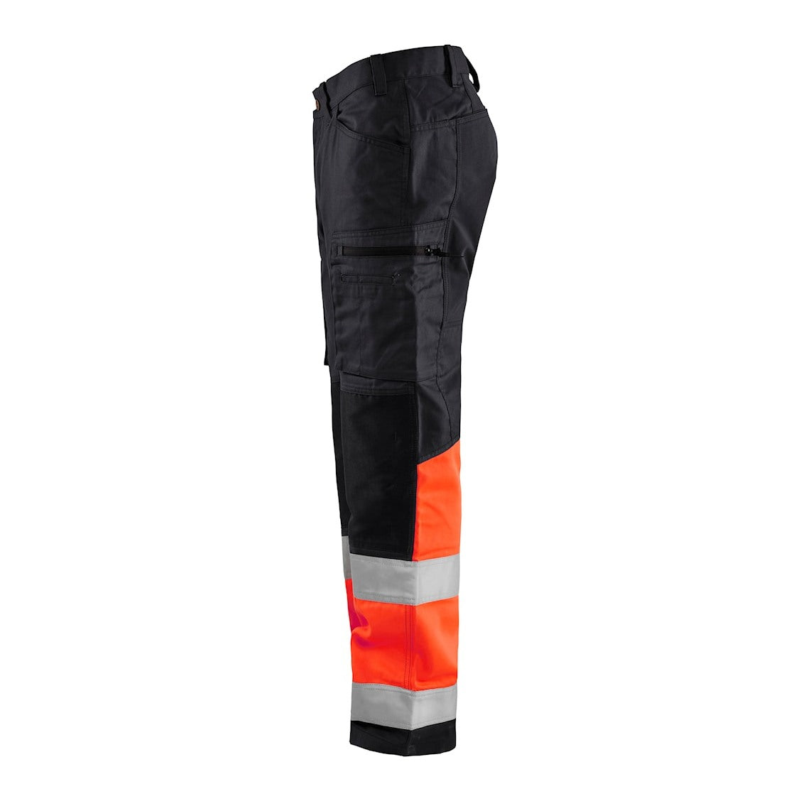 Blaklader Hi-Vis Trousers with Stretch 1551 - Black/Hi-Vis Red