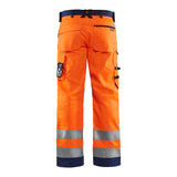 Blaklader Hi-Vis Trousers without Nail Pockets 1566 - Hi-Vis Orange/Navy Blue