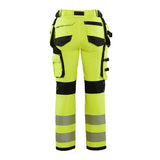 Blaklader Women's 4-Way-Stretch Hi-Vis Trousers 7197 #colour_hi-vis-yellow-black