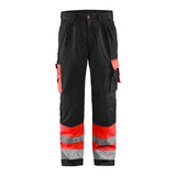 Blaklader Hi-Vis Trousers 1584 - Hi-Vis Red/Black