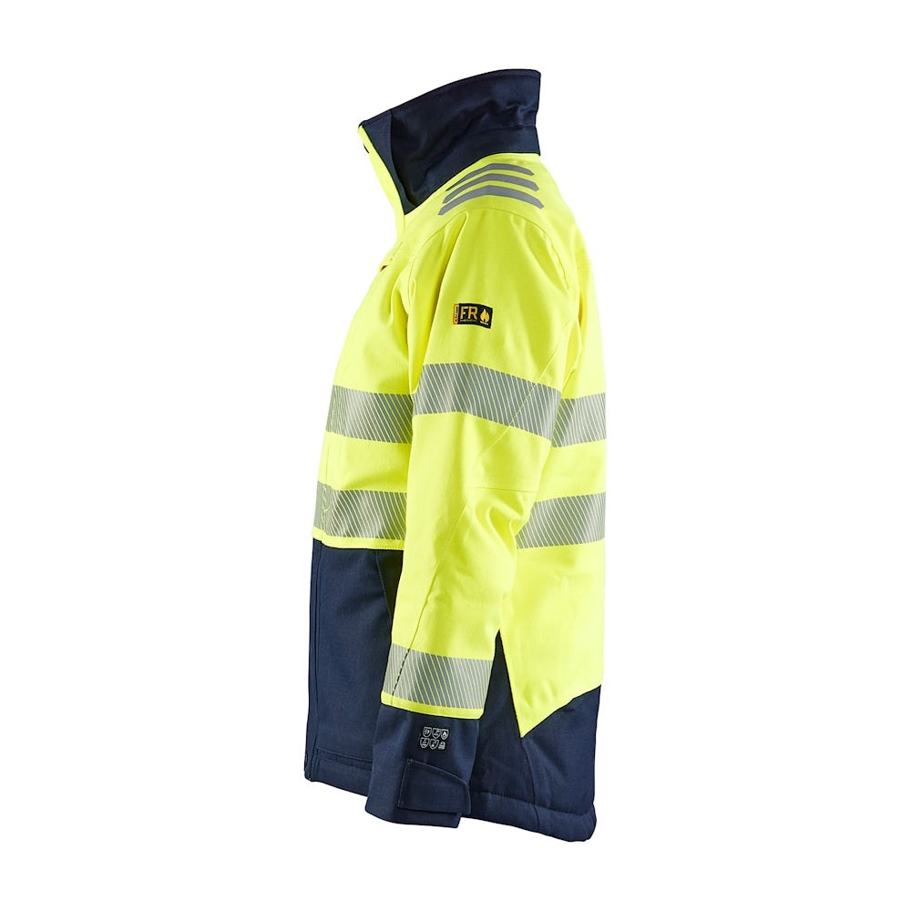 Blaklader Multinorm Winter Jacket Women 4917 #colour_hi-vis-yellow-navy-blue