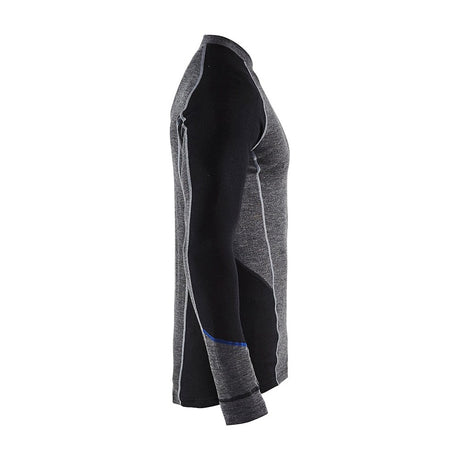 Blaklader Underwear Top Warm 100% Merino 4897 #colour_mid-grey-black