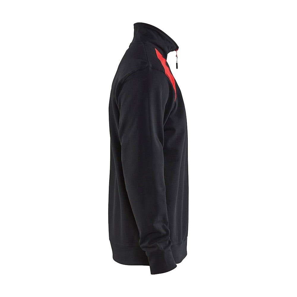Blaklader Half-Zip 2-Tone Sweatshirt 3353 - Black/Red