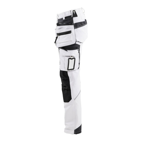 Blaklader Women's Painter Trousers 4-Way Stretch 7179 #colour_white-dark-grey