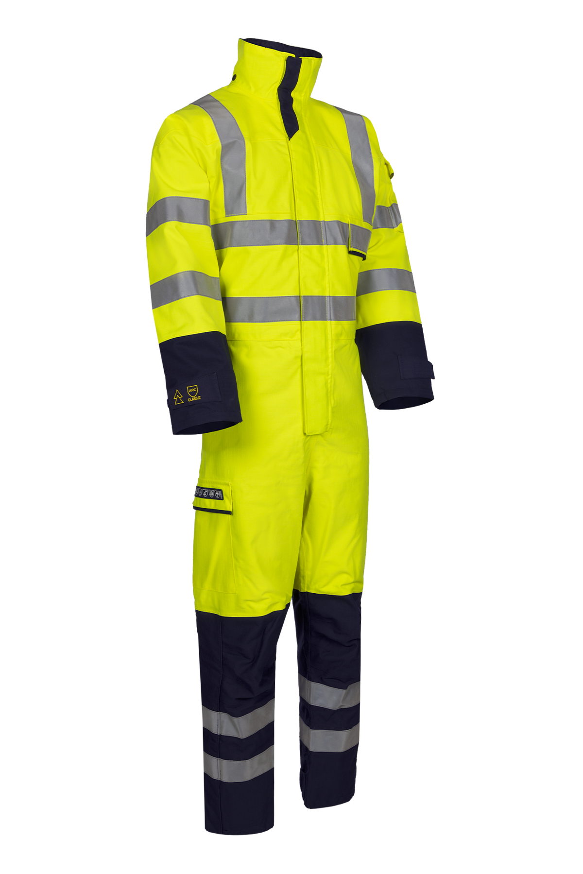 Sioen Bowes Hi-Vis Rain Coverall With Arc Protection (Cl 2)