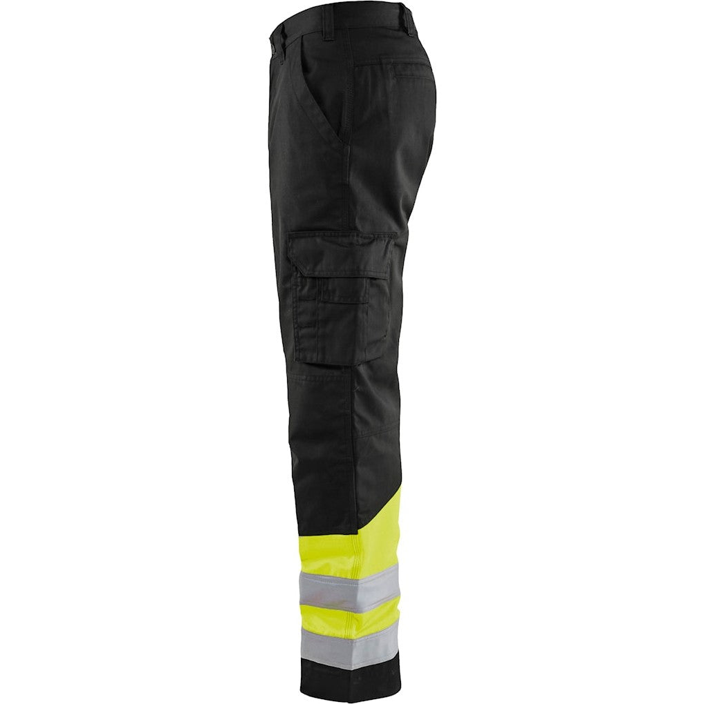 Blaklader Hi-Vis Trousers 1564 - Black/Hi-Vis Yellow