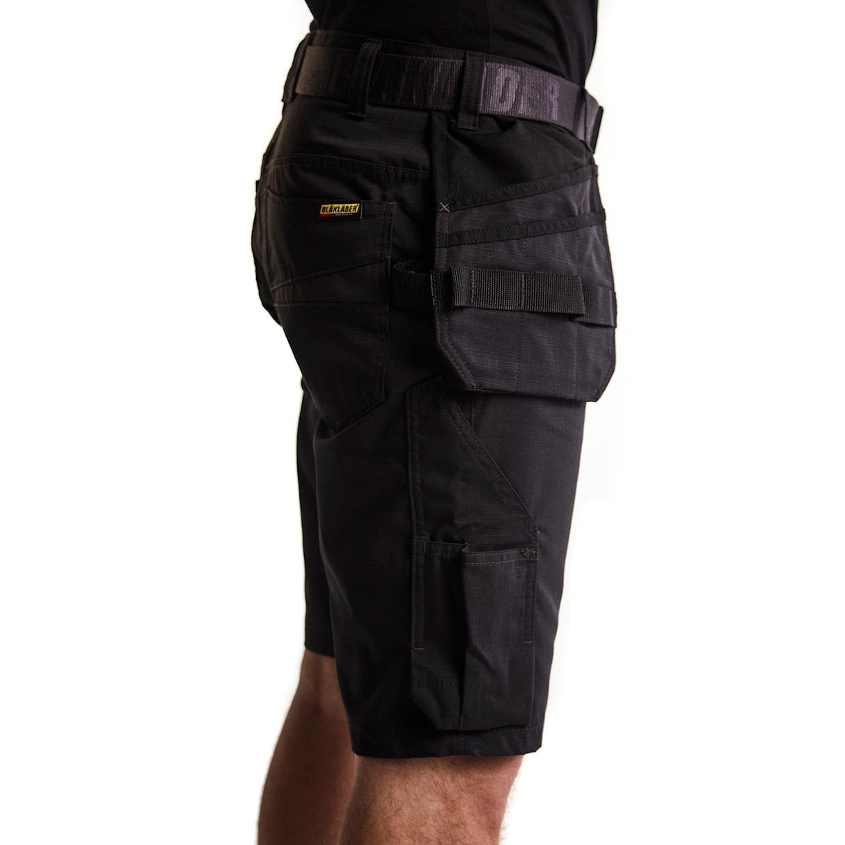 Blaklader Service Shorts with Nailpockets 1494 #colour_black-dark-grey