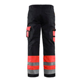 Blaklader Hi-Vis Trousers 1584 - Hi-Vis Red/Black