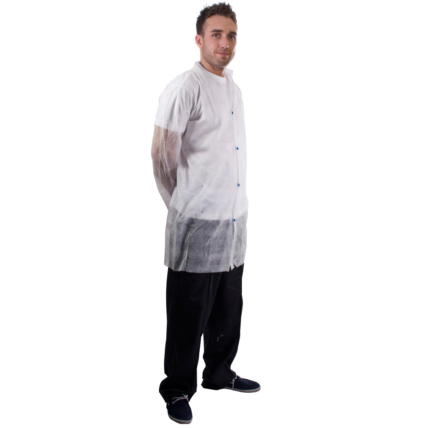 Supertouch Non-Woven Coat with Poppers