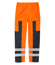 Orbit International Vigilant:Combat Trousers In Polycotton- Orange/Navy