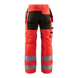 Blaklader Hi-Vis Trousers with Stretch 1552 - Hi-Vis Red/Black