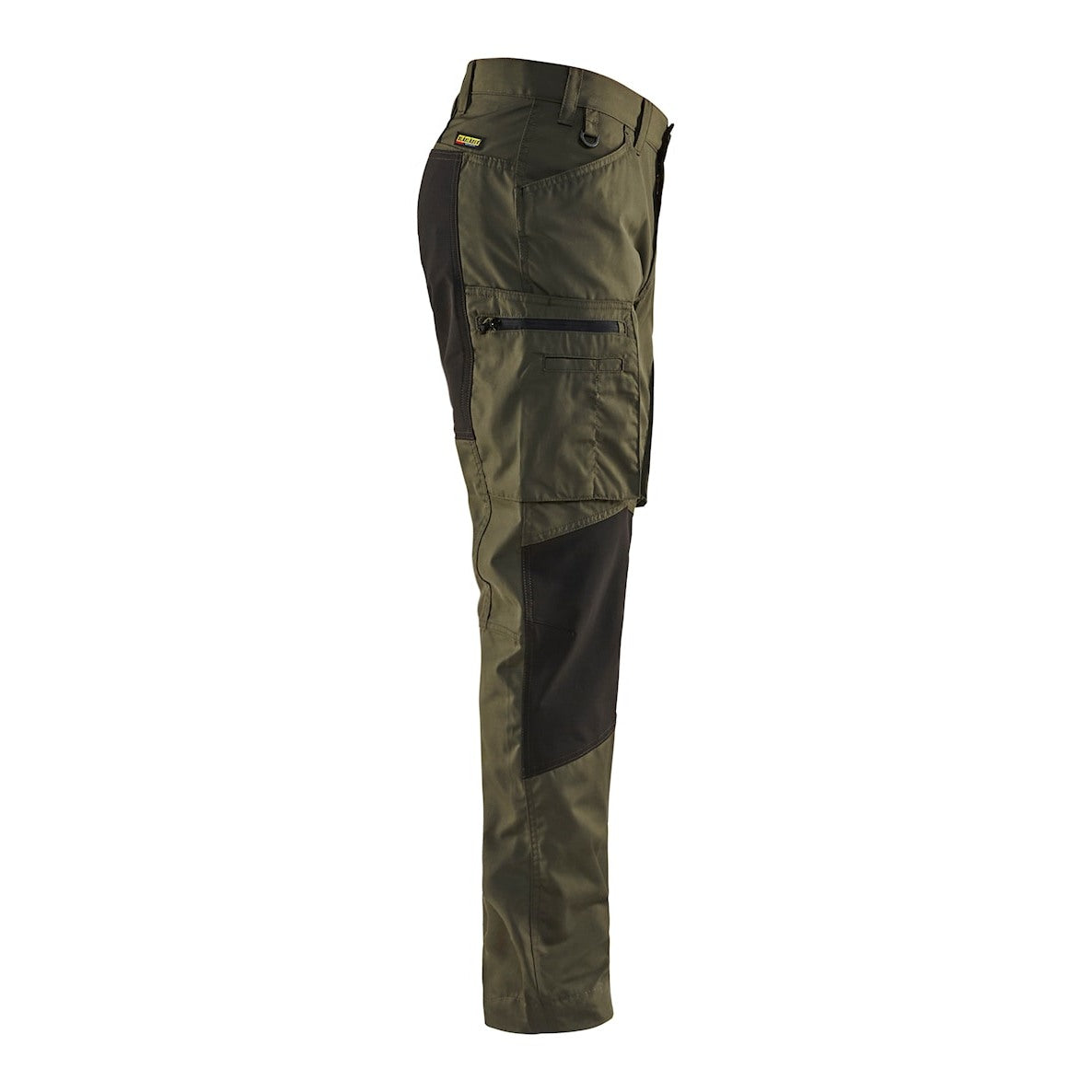 Blaklader Service Trousers with Stretch 14591845 #colour_dark-olive-green-black