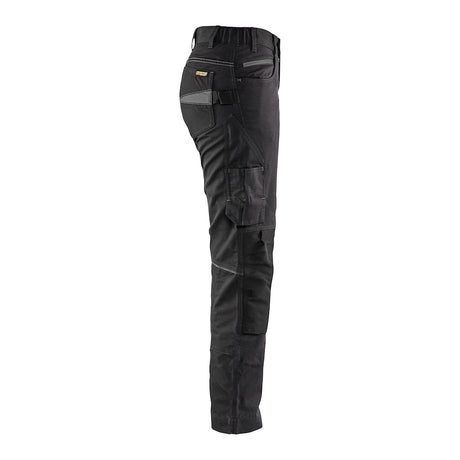 Blaklader Women's Service Trousers with Stretch 7195 #colour_black-dark-grey