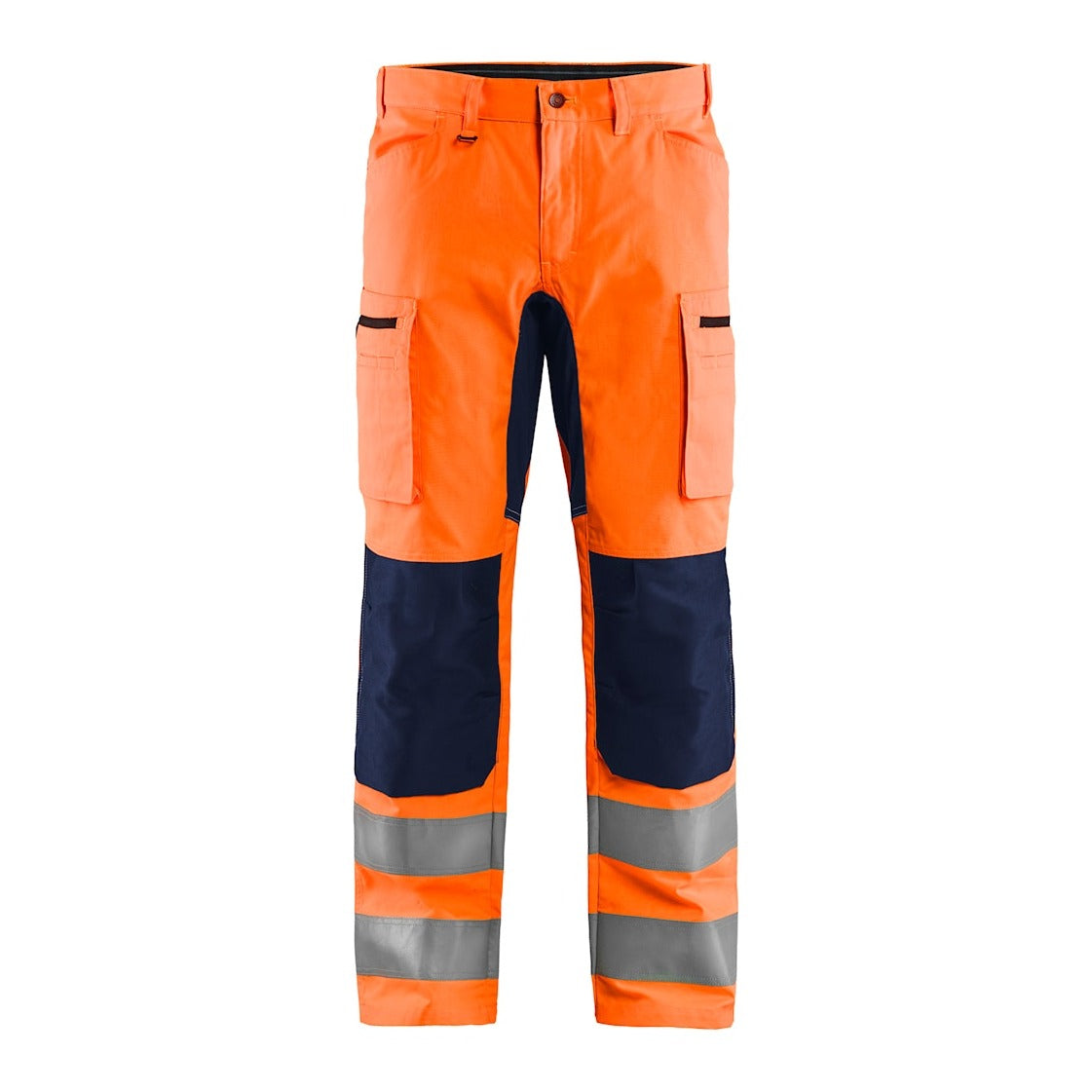Blaklader Hi-Vis Trousers with Stretch 1585 - Hi-Vis Orange/Navy blue