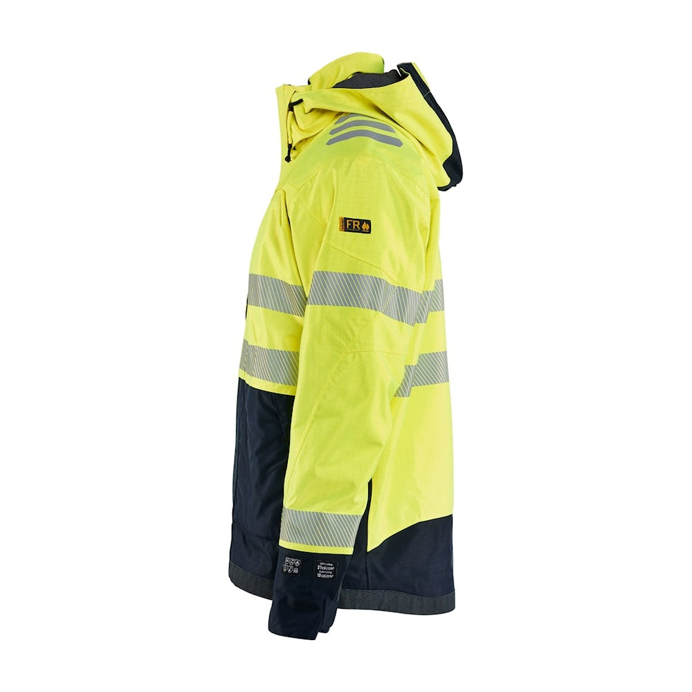 Blaklader Multinorm Shell Jacket 4088 #colour_hi-vis-yellow-navy-blue