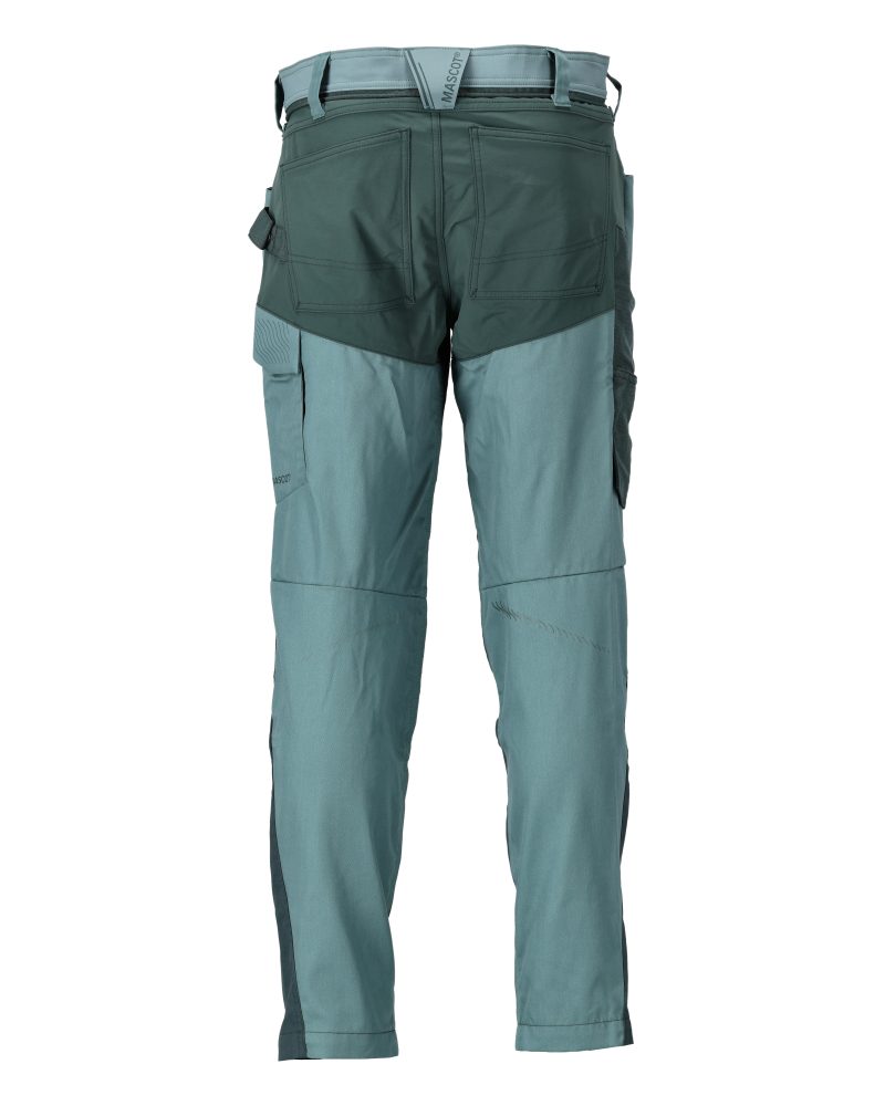 Mascot Customized Trousers with Kneepad Pockets - Light Forest Green/Forest Green
