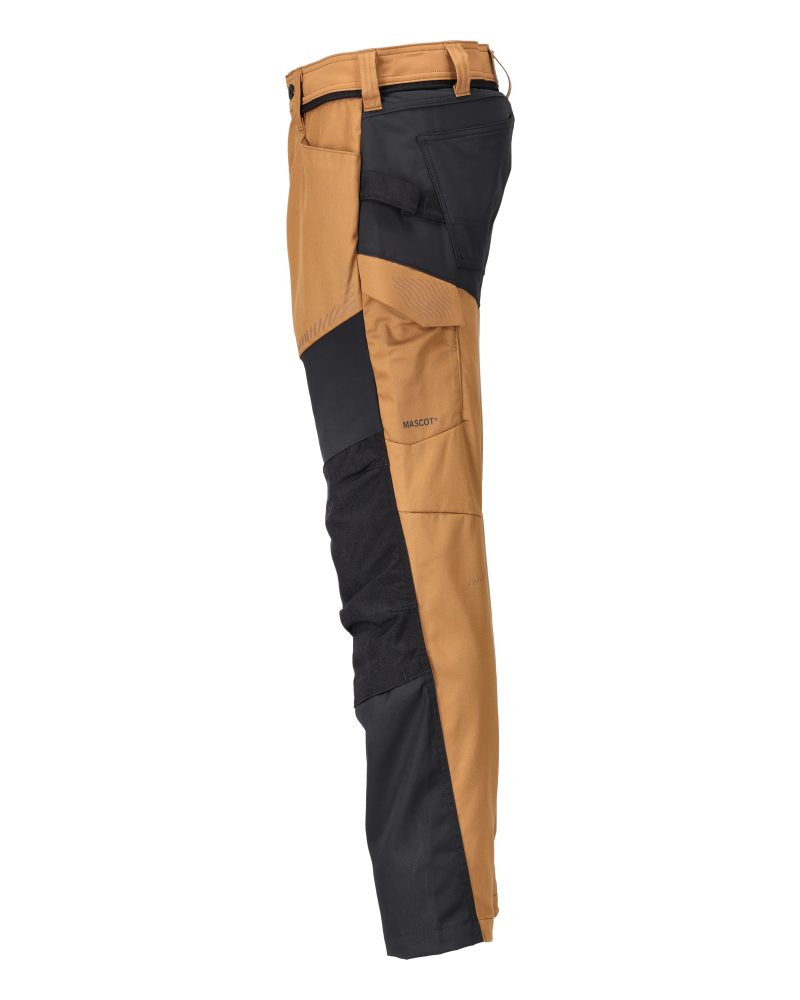 Mascot Customized Trousers with Kneepad Pockets - Nut Brown/Black