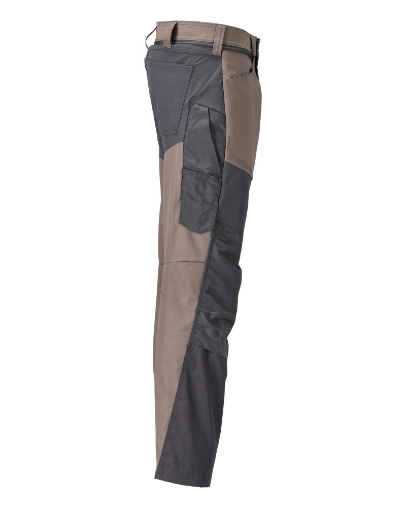 Mascot Customized Trousers with Kneepad Pockets - Sand/Stone Grey
