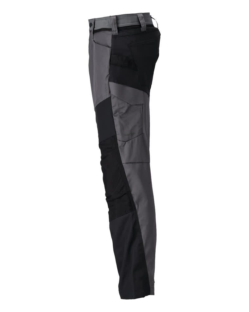 Mascot Customized Trousers with Kneepad Pockets - Stone Grey/Black