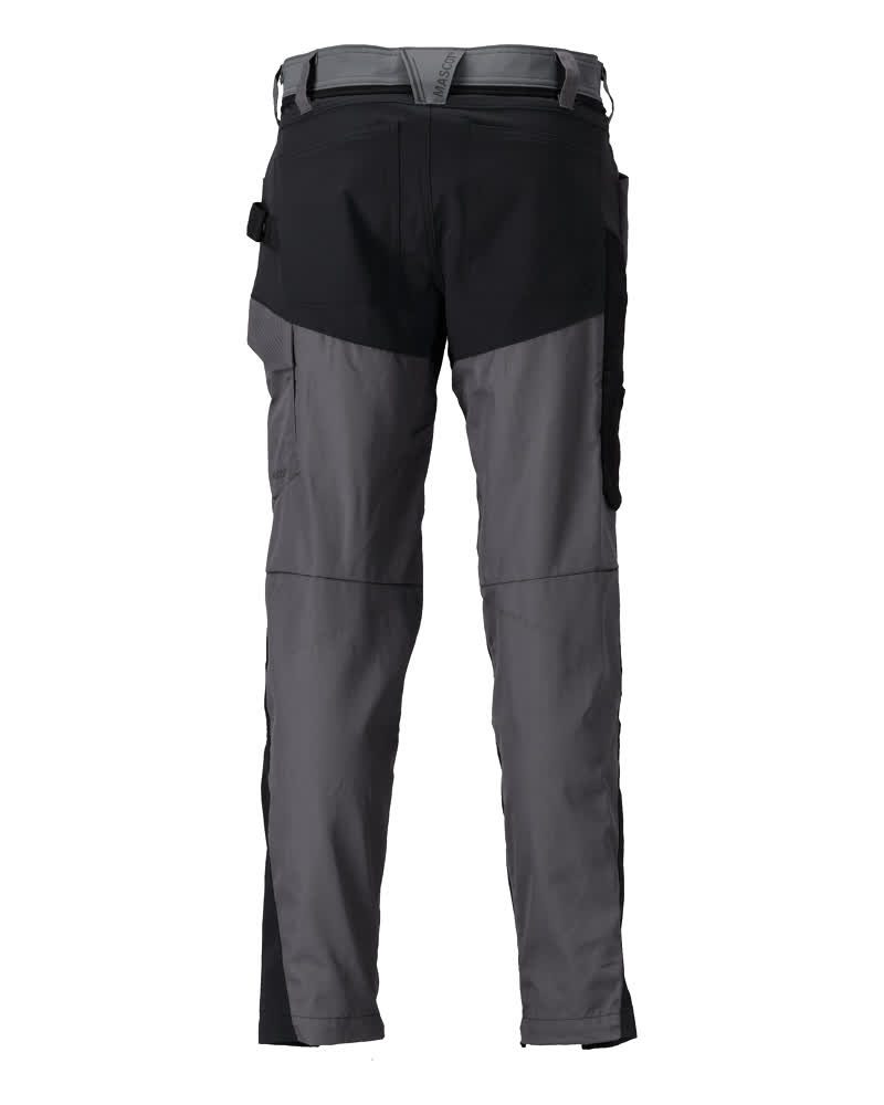Mascot Customized Trousers with Kneepad Pockets - Stone Grey/Black