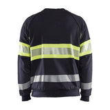 Blaklader Multinorm Sweatshirt 3459 #colour_navy-blue-hi-vis-yellow