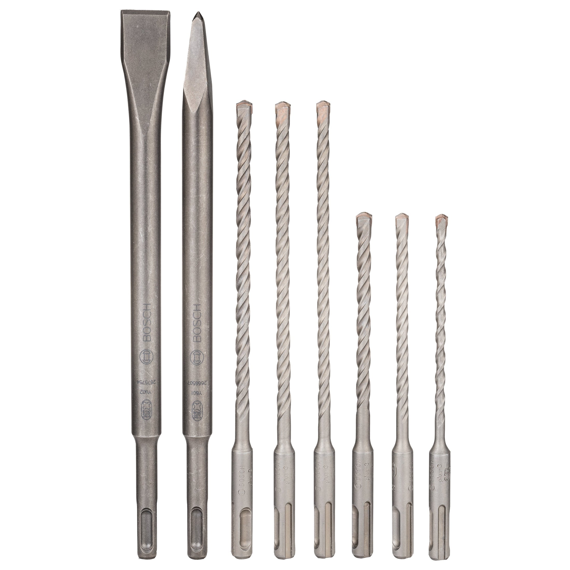 Bosch Professional SDS Plus & Chisel Hammer Drill Bit Set - 8 Pieces