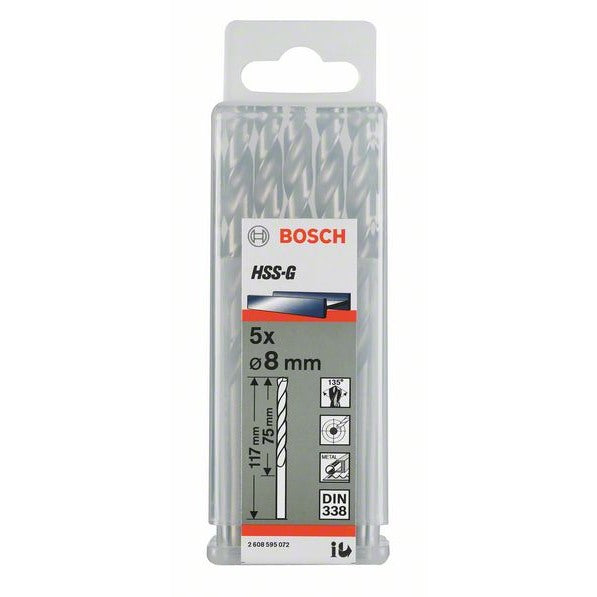 Bosch Professional HSS-G, 3/8" x 3 21/32" x 5"