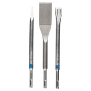 Bosch Professional SDS-Plus Hammer Drill Bit Chisel Set - 3 Pieces (Pointed, Flat, and Tile)