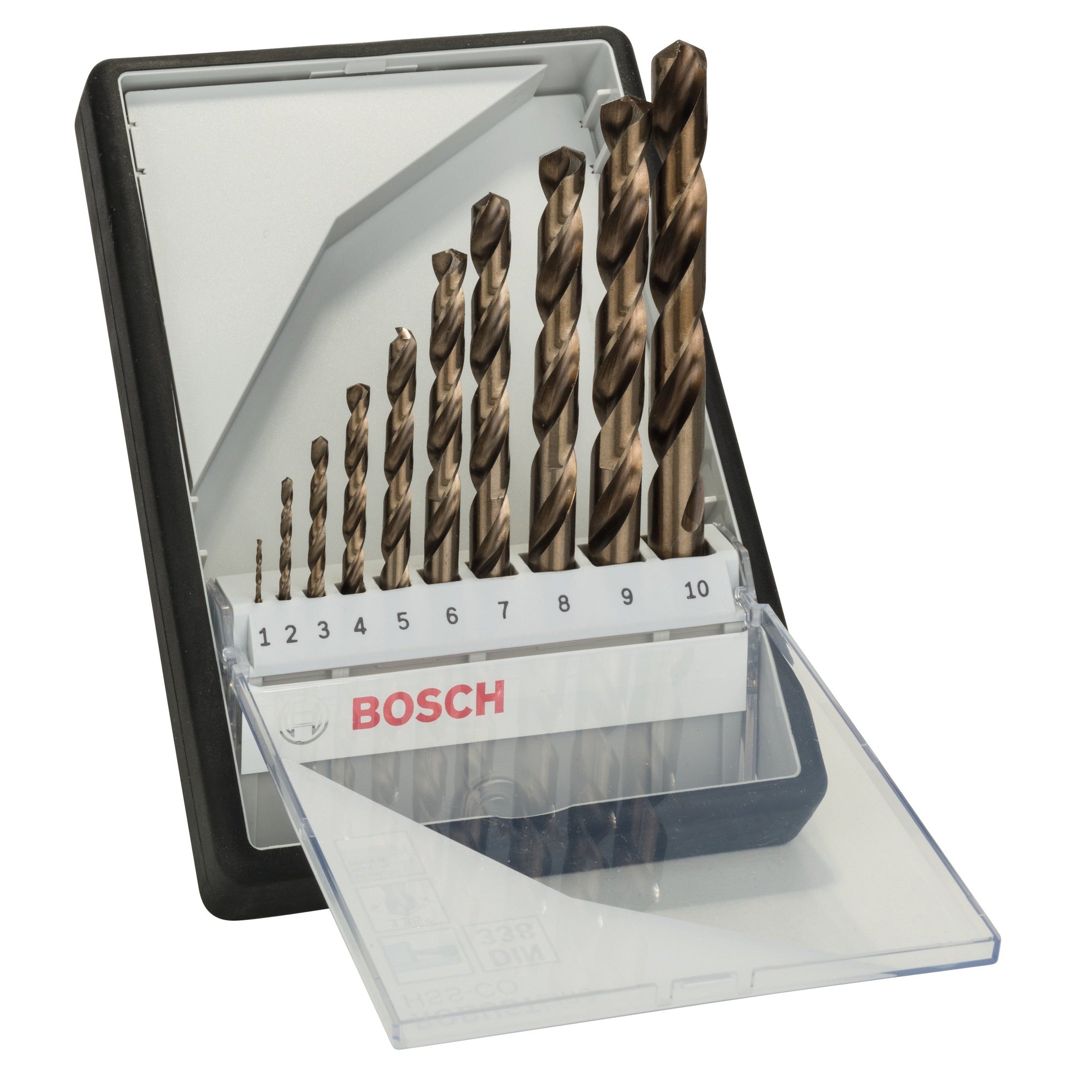 Bosch Professional 10-Piece Robust Line Metal Drill Bit Set - HSS-Co - 1-10mm