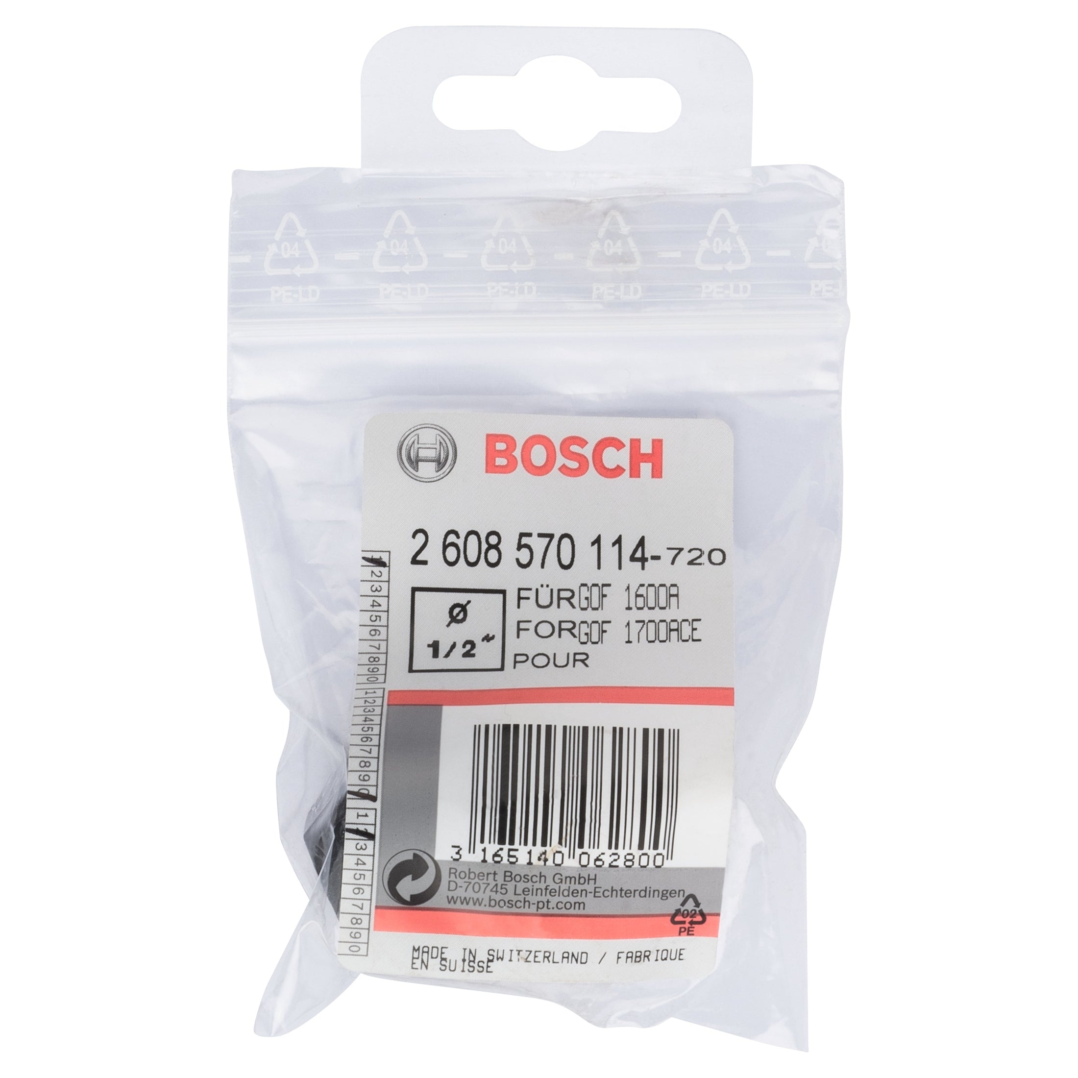 Bosch Professional 1/2 Inch Collet and Nut Set