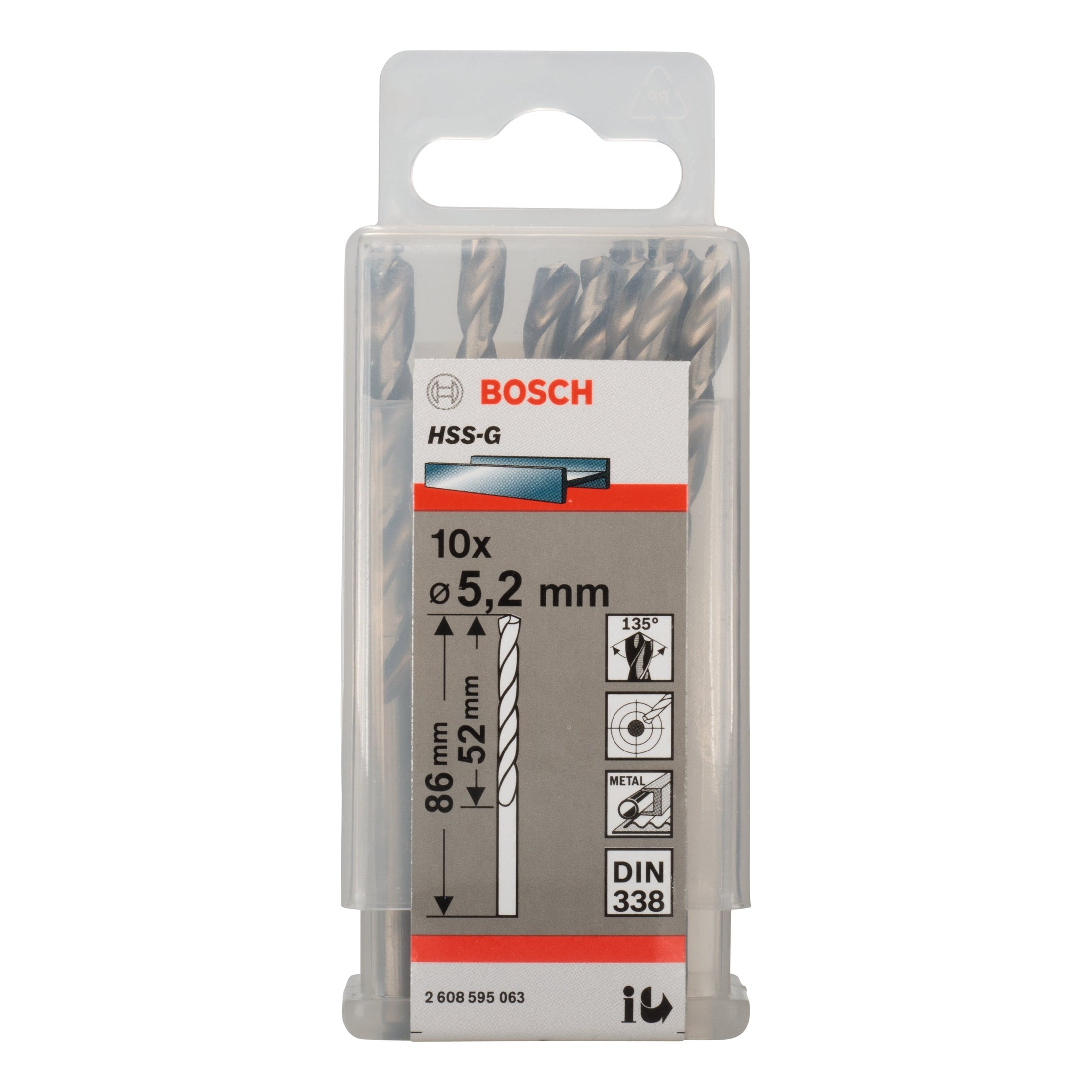 Bosch Professional HSS-G DIN338 5.2 x 52 x 86