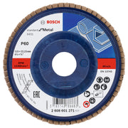 Bosch Professional X431 Flap Disc for Metal - 115mm, G60, 22.23mm