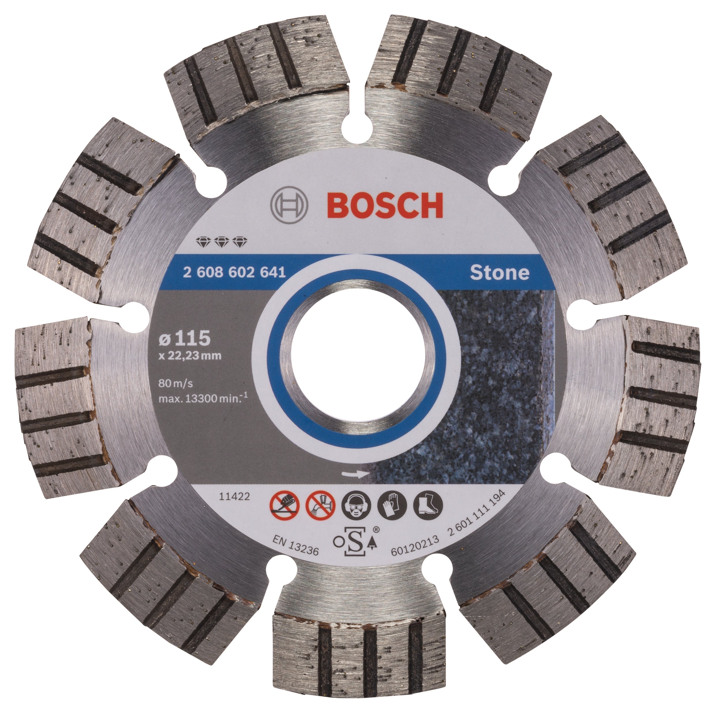 Bosch Professional Diamond Cutting Disc - Best for Stone - 115 x 22.23 x 2.2 x 12 mm