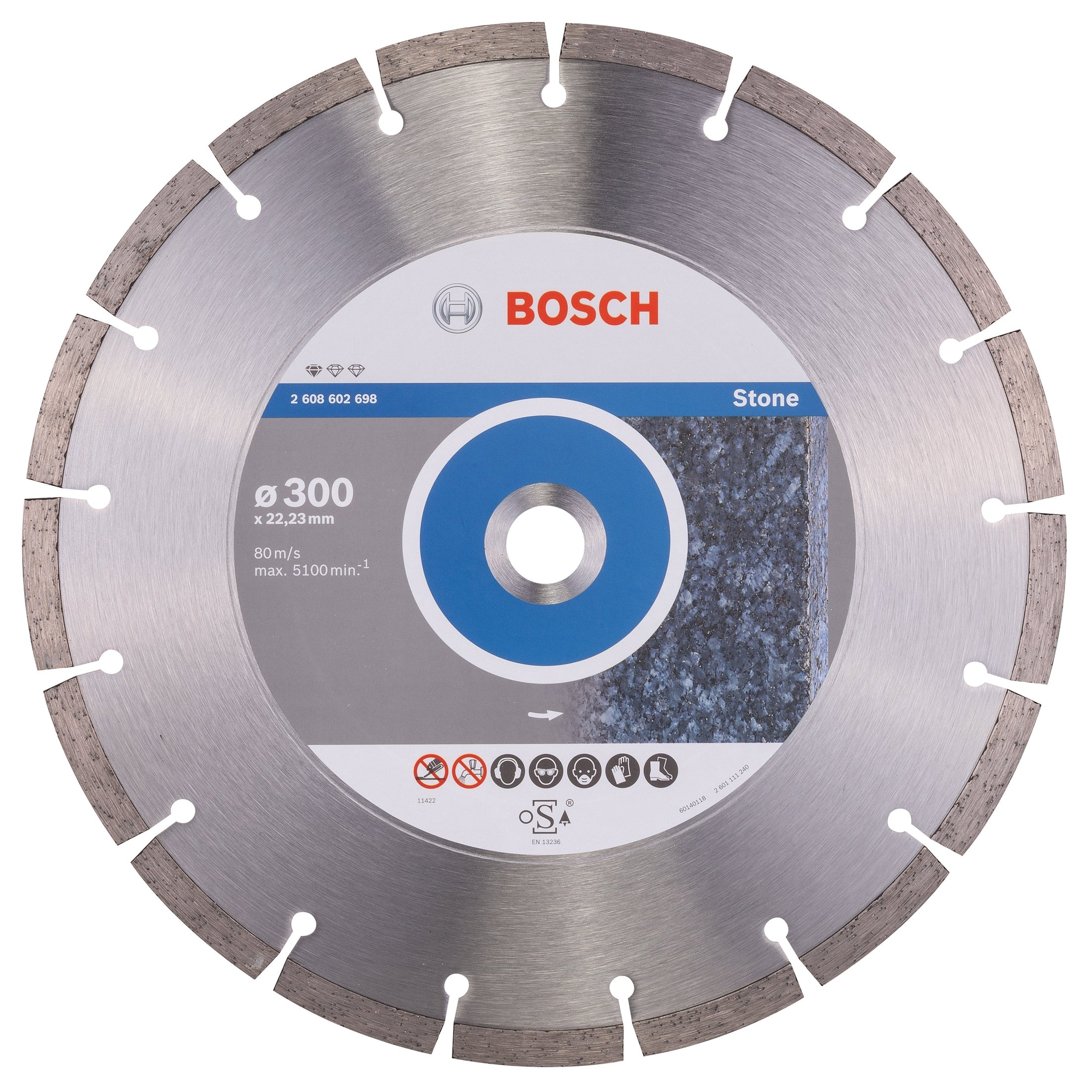 Bosch Professional Diamond Cutting Disc for Stone - 300 x 22.23 x 3.1 x 10 mm