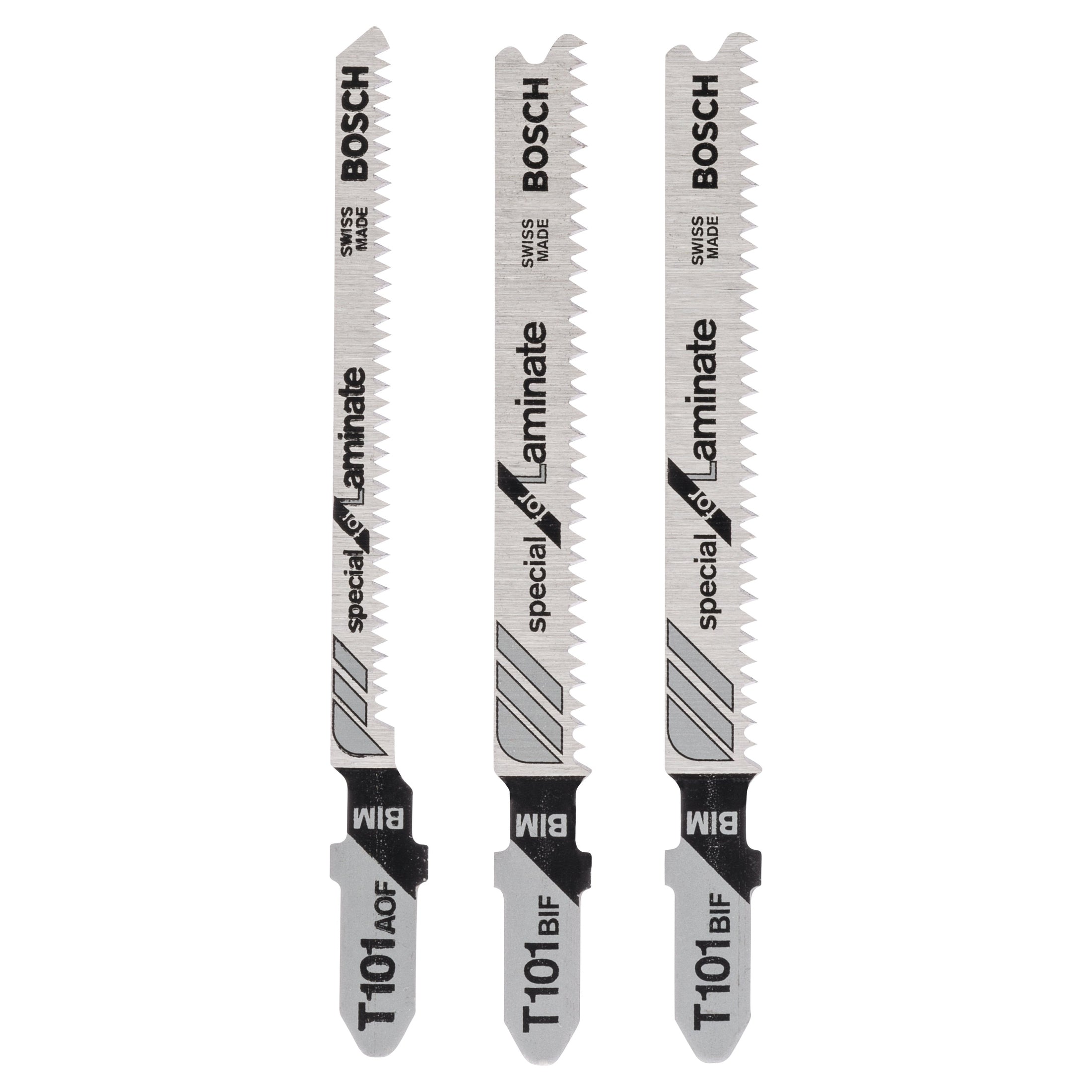 Bosch Professional Jigsaw Blade Set - 3 Pieces (T 101 BIF x2, T 101 AOF)