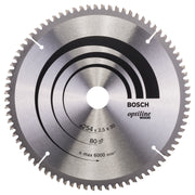 Bosch Professional Optiline Wood Circular Saw Blade - 254mm x 30mm x 2.5mm, 80 Teeth