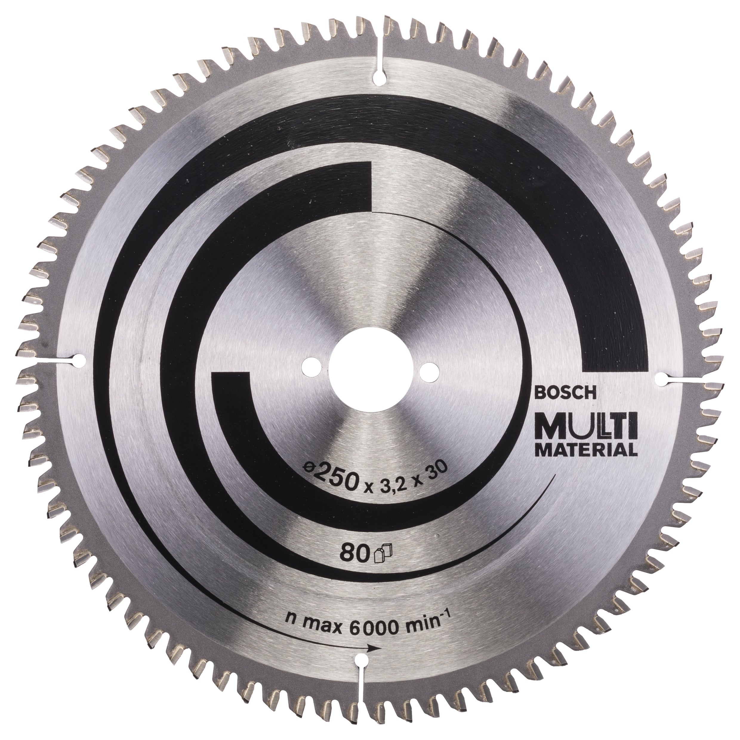 Bosch Professional Multi Material Circular Saw Blade - 250mm x 30mm x 3.2mm, 80 Teeth