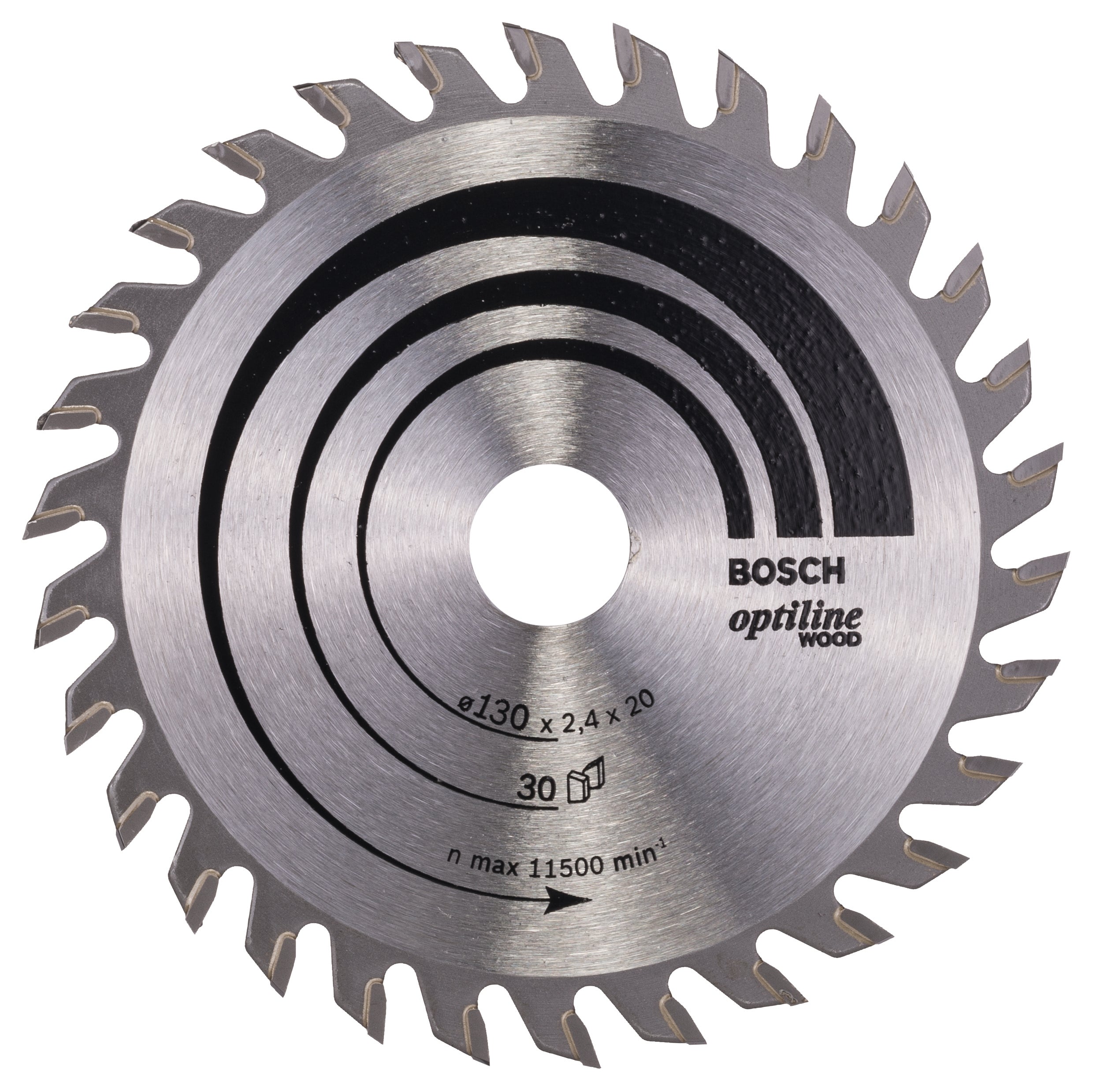 Bosch Professional Optiline Wood Circular Saw Blade - 130 x 20/16 x 2.4mm, 30 Teeth