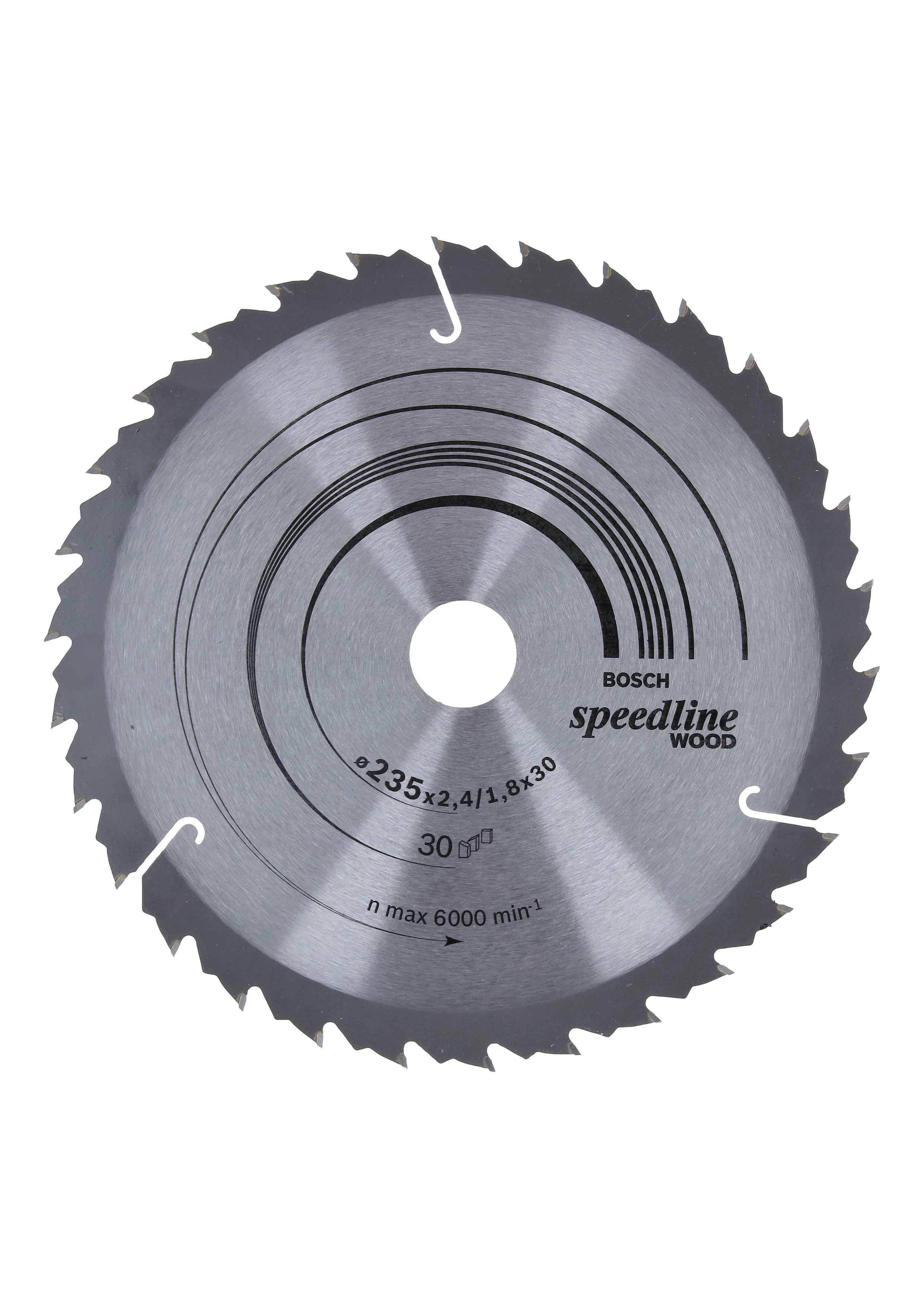 Bosch Professional Speedline Wood Circular Saw Blade - 235 x 30/25 x 2.4 mm, 30 Teeth