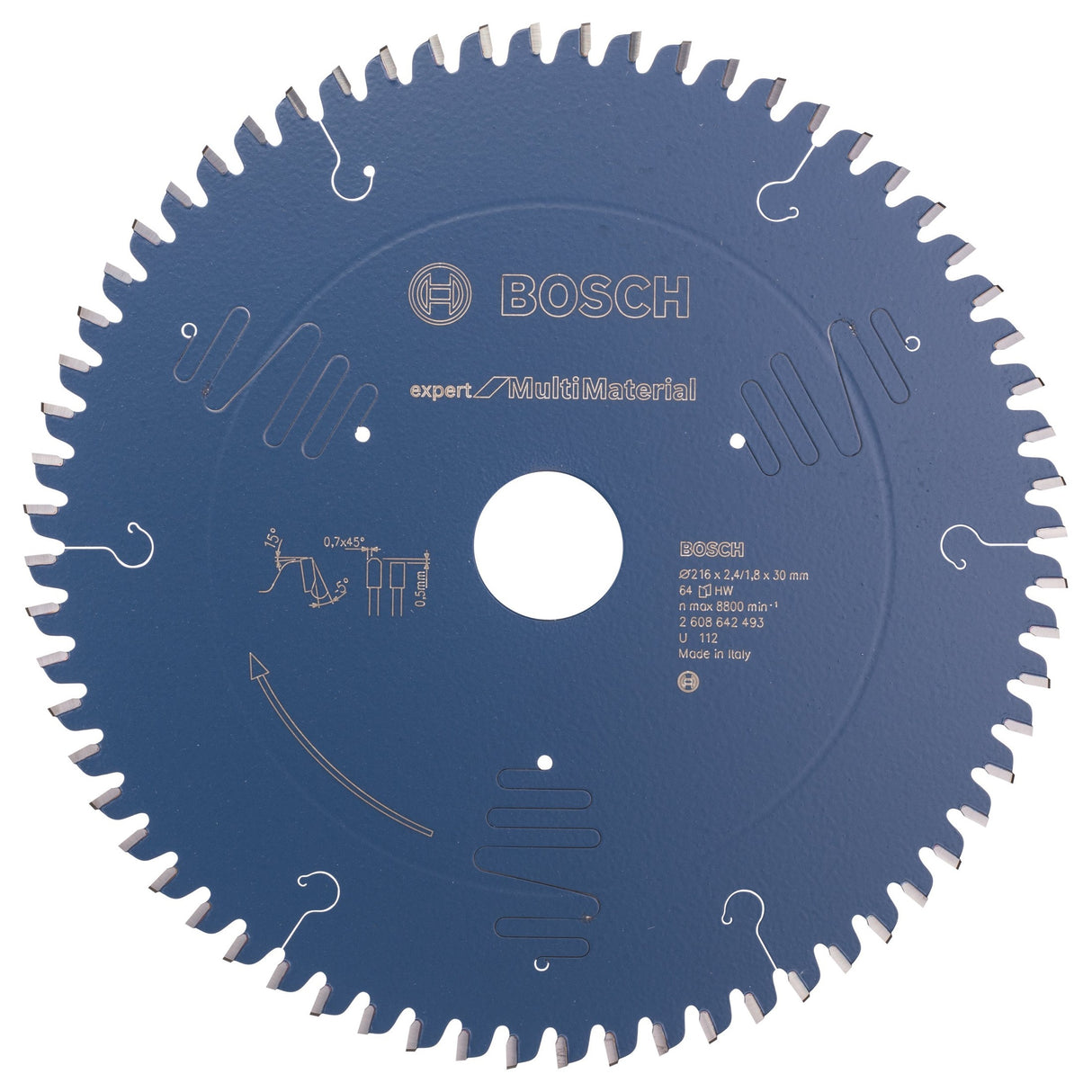 Bosch Professional Expert Multi Material Circular Saw Blade - 216 x 30 x 2.4 mm, 64 Teeth