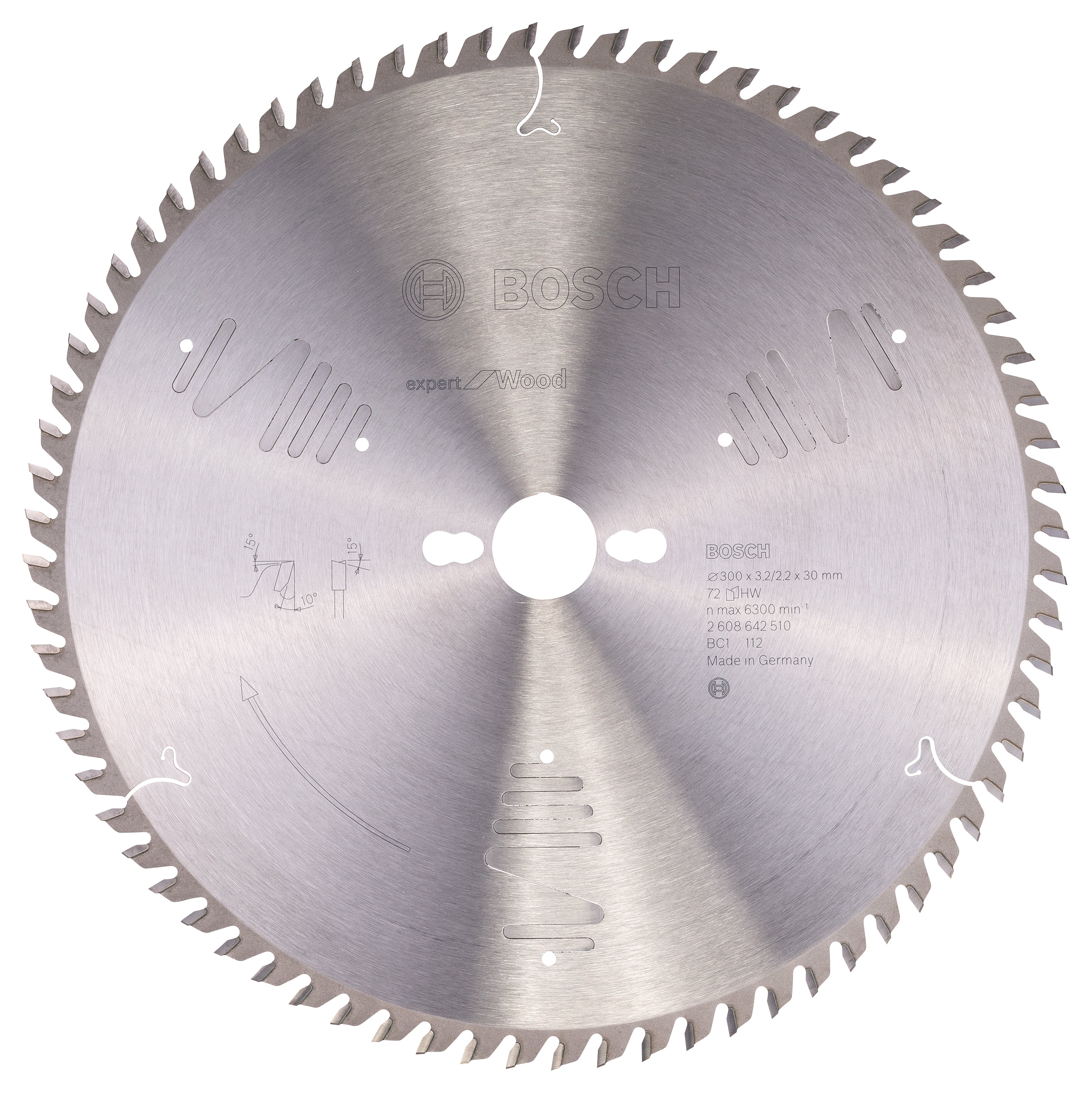 Bosch Professional Expert Circular Saw Blade for Wood - 300 x 30 x 3.2 mm, 72 Teeth