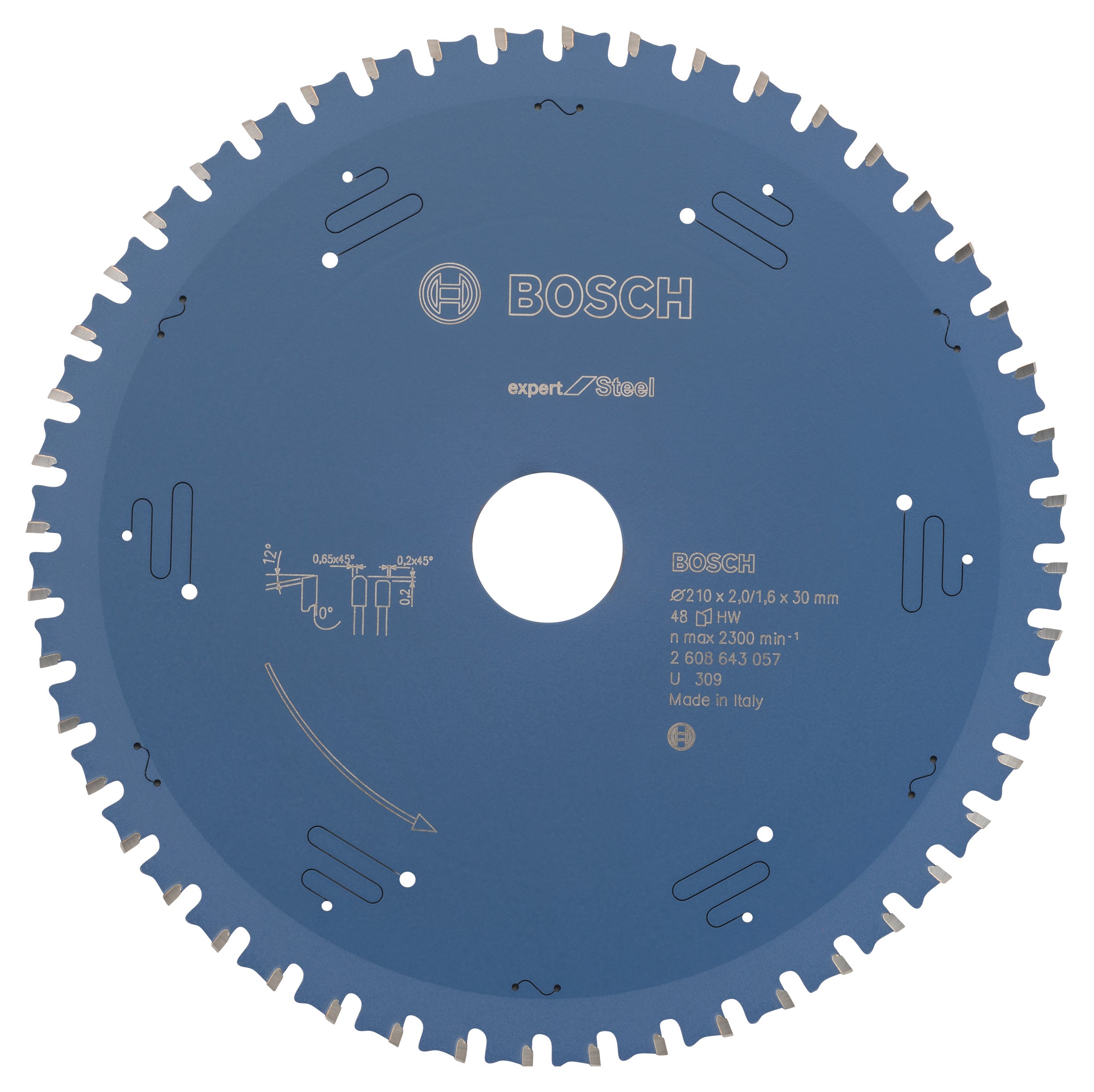 Bosch Professional Circular Saw Blade Expert for Steel - 210 x 30 x 2.0 mm, 48 Teeth