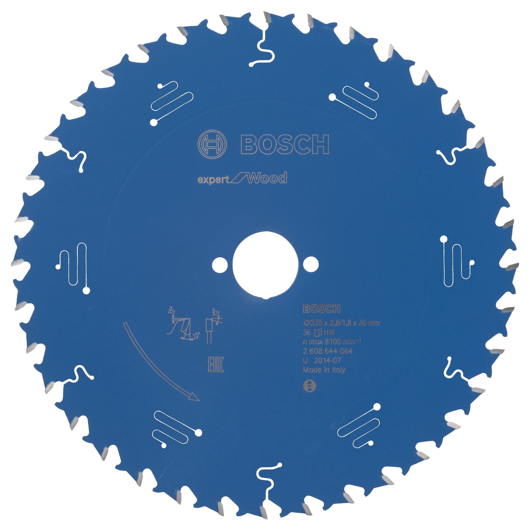Bosch Professional Circular Saw Blade Expert for Wood - 235 x 30 x 2.8 mm, 36 Teeth