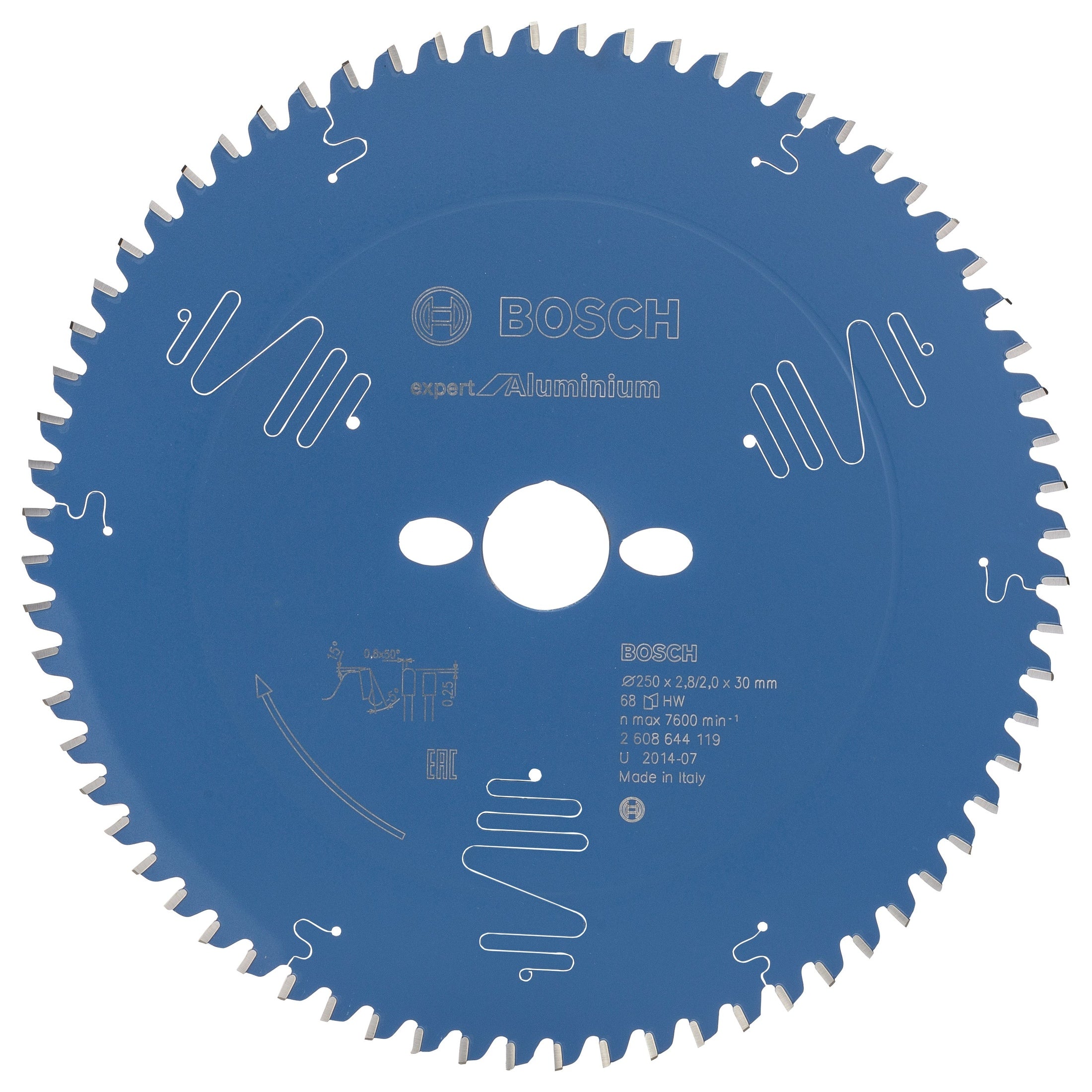 Bosch Professional Circular Saw Blade Expert for Aluminium - 250 x 30 x 2.8mm, 68 Teeth
