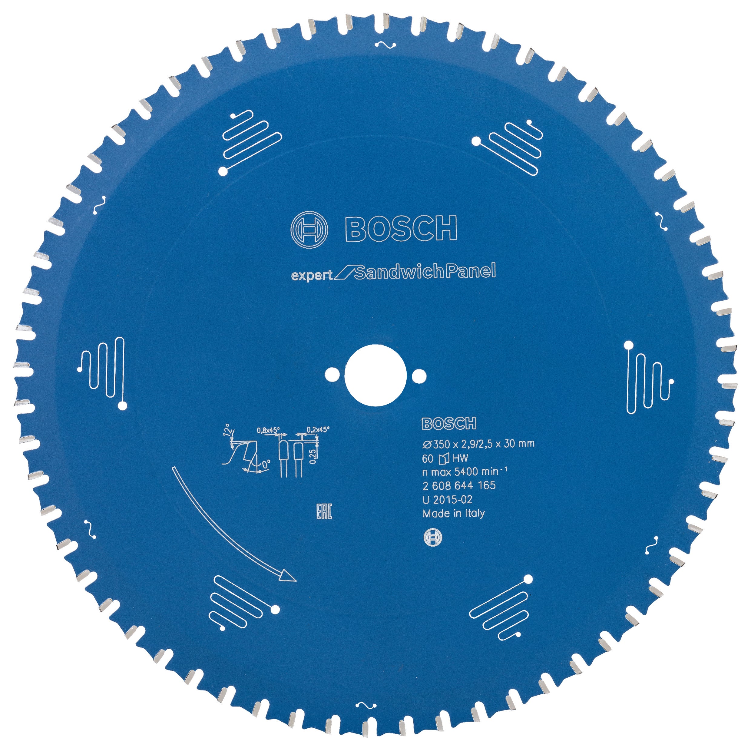 Bosch Professional Expert Circular Saw Blade for Sandwich Panel - 350 x 30 x 2.9 mm, 60 Teeth
